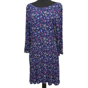NEW GAP Shirt Dress Floral Knee Length Tunic 3/4 Sleeve Cottage Casual NWT Sz 14